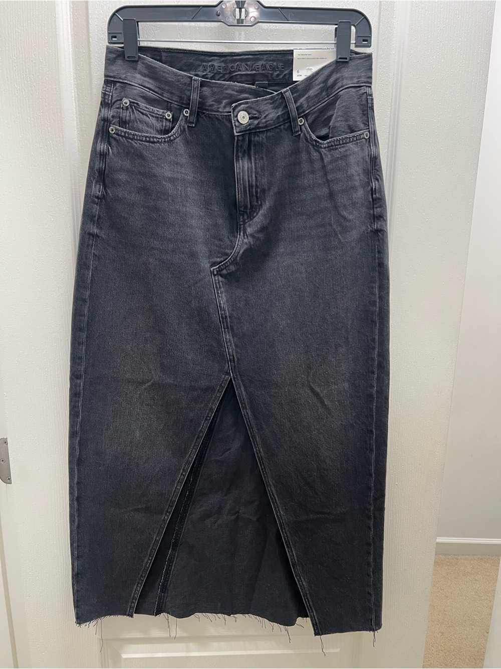 American Eagle Outfitters Black 90s High Rise Maxi with Front Slit